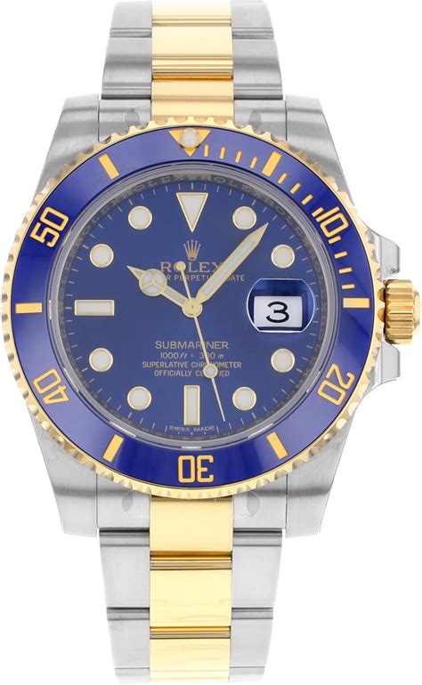 rolex submariner acciaio oro blu prezzo|rolex subacqueo.